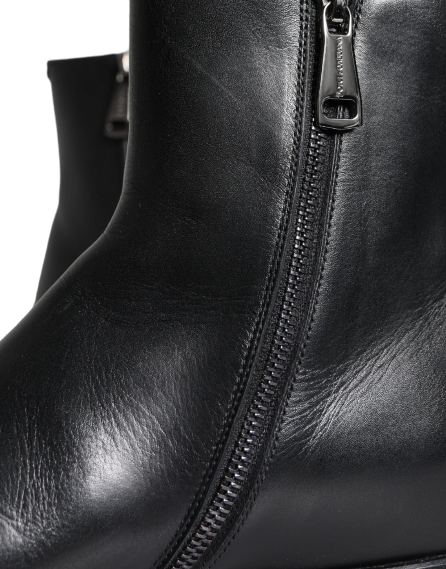 Dolce &amp; Gabbana Black Calfskin Men's Boots Men's Shoes