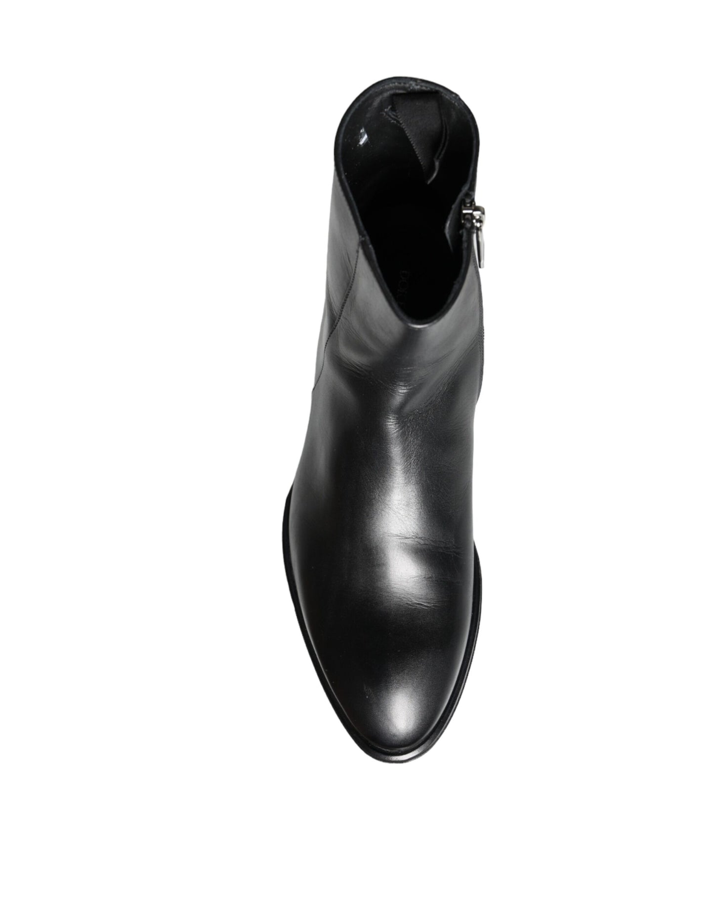 Dolce &amp; Gabbana Black Calfskin Men's Boots Men's Shoes