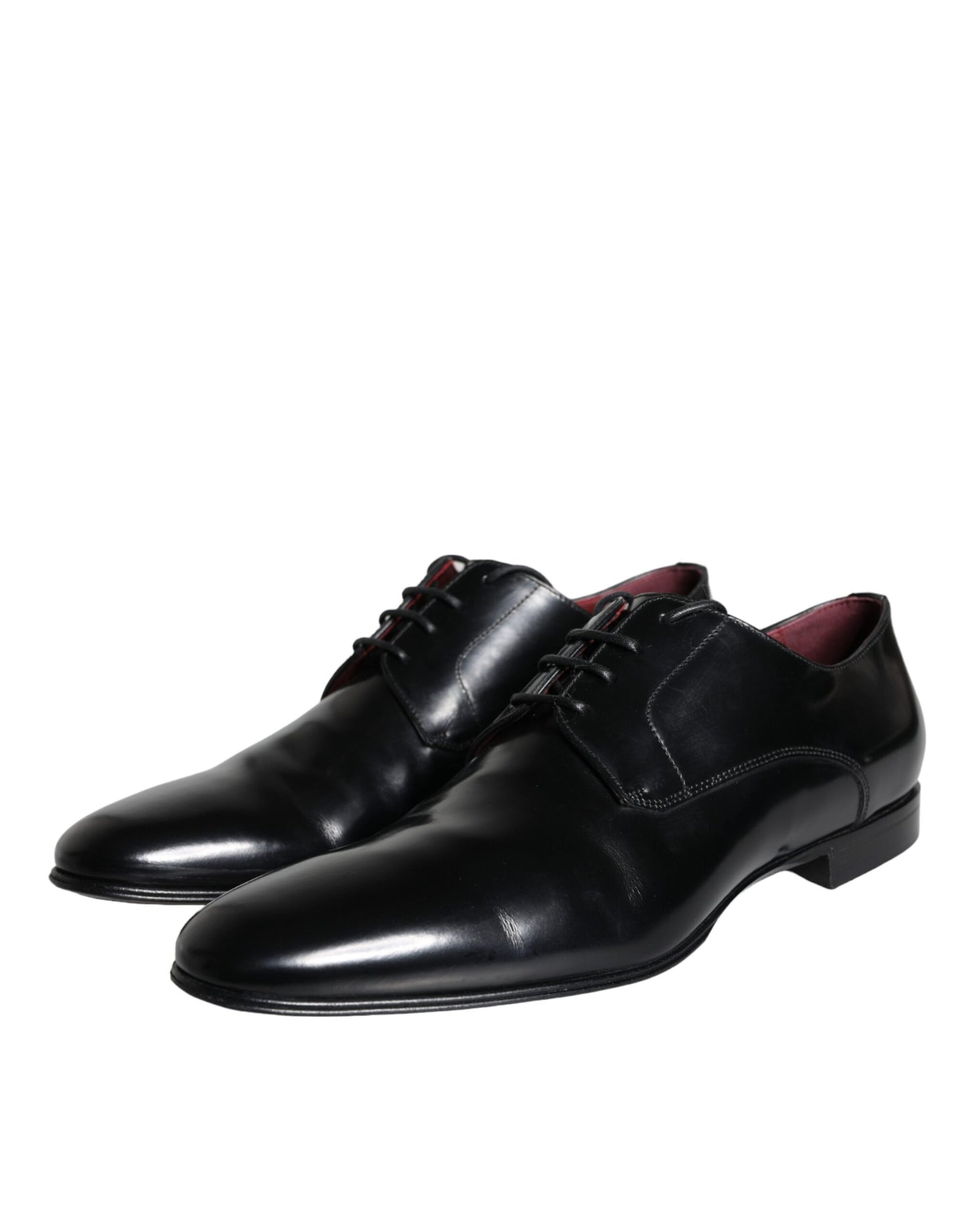 Dolce &amp; Gabbana Black Calfskin Derby Men's Dress Shoes