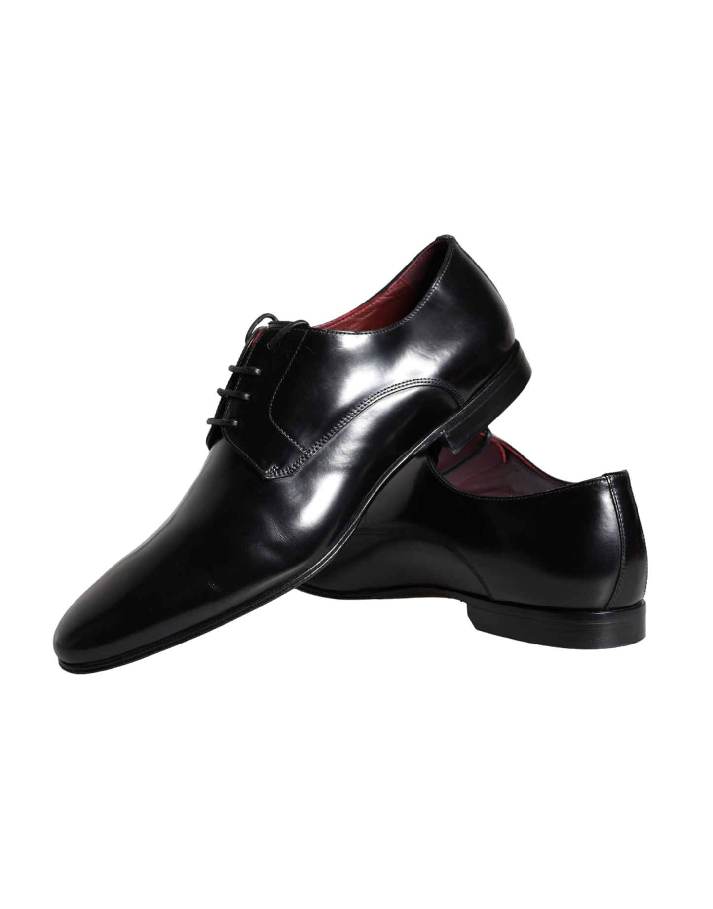 Dolce &amp; Gabbana Black Calfskin Derby Men's Dress Shoes