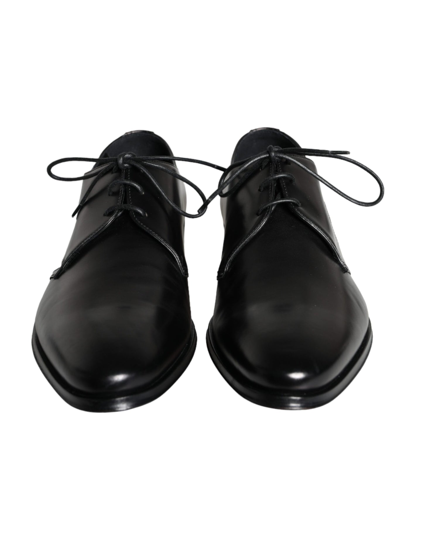 Dolce &amp; Gabbana Black Calfskin Derby Men's Dress Shoes