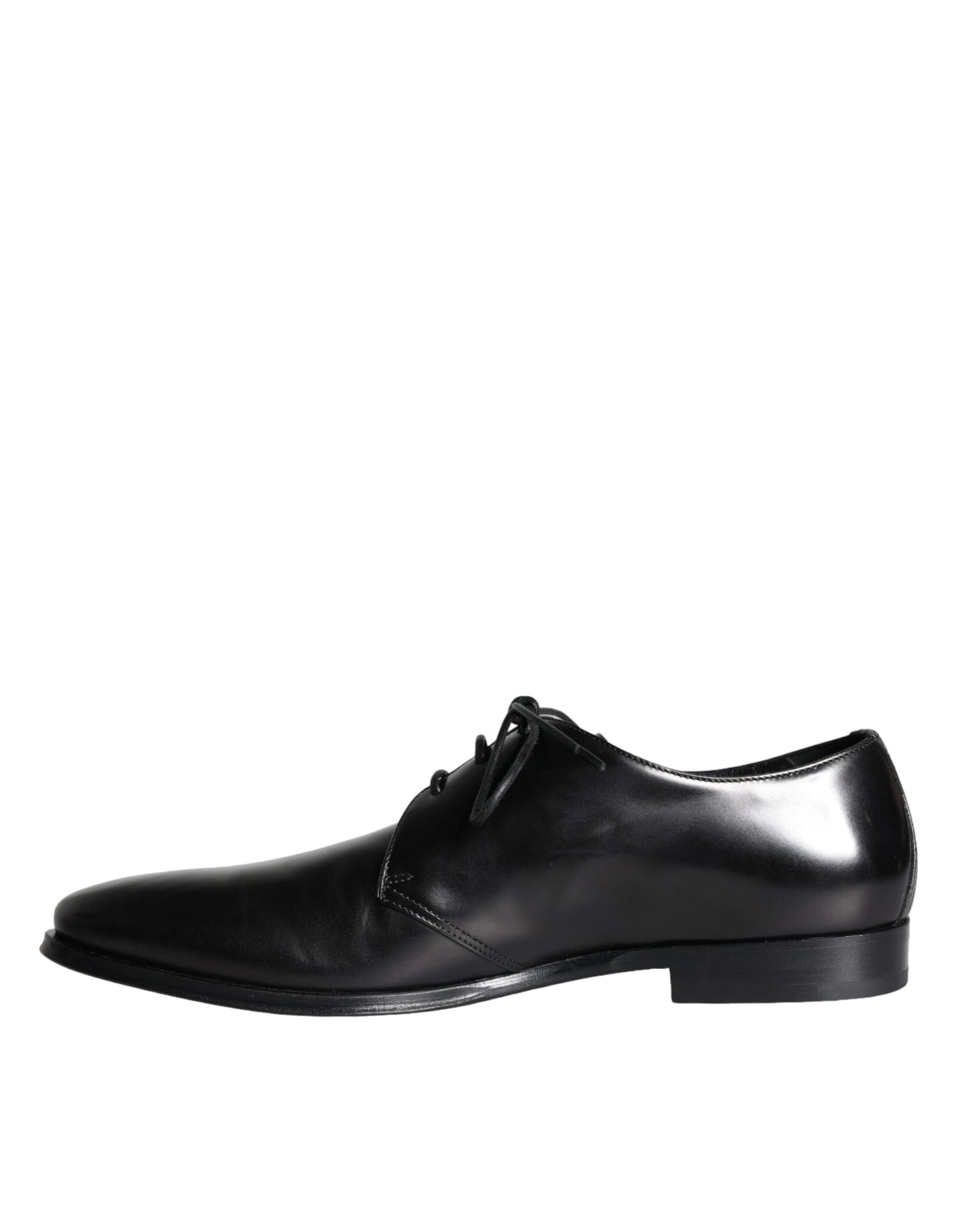 Dolce &amp; Gabbana Black Calfskin Derby Men's Dress Shoes