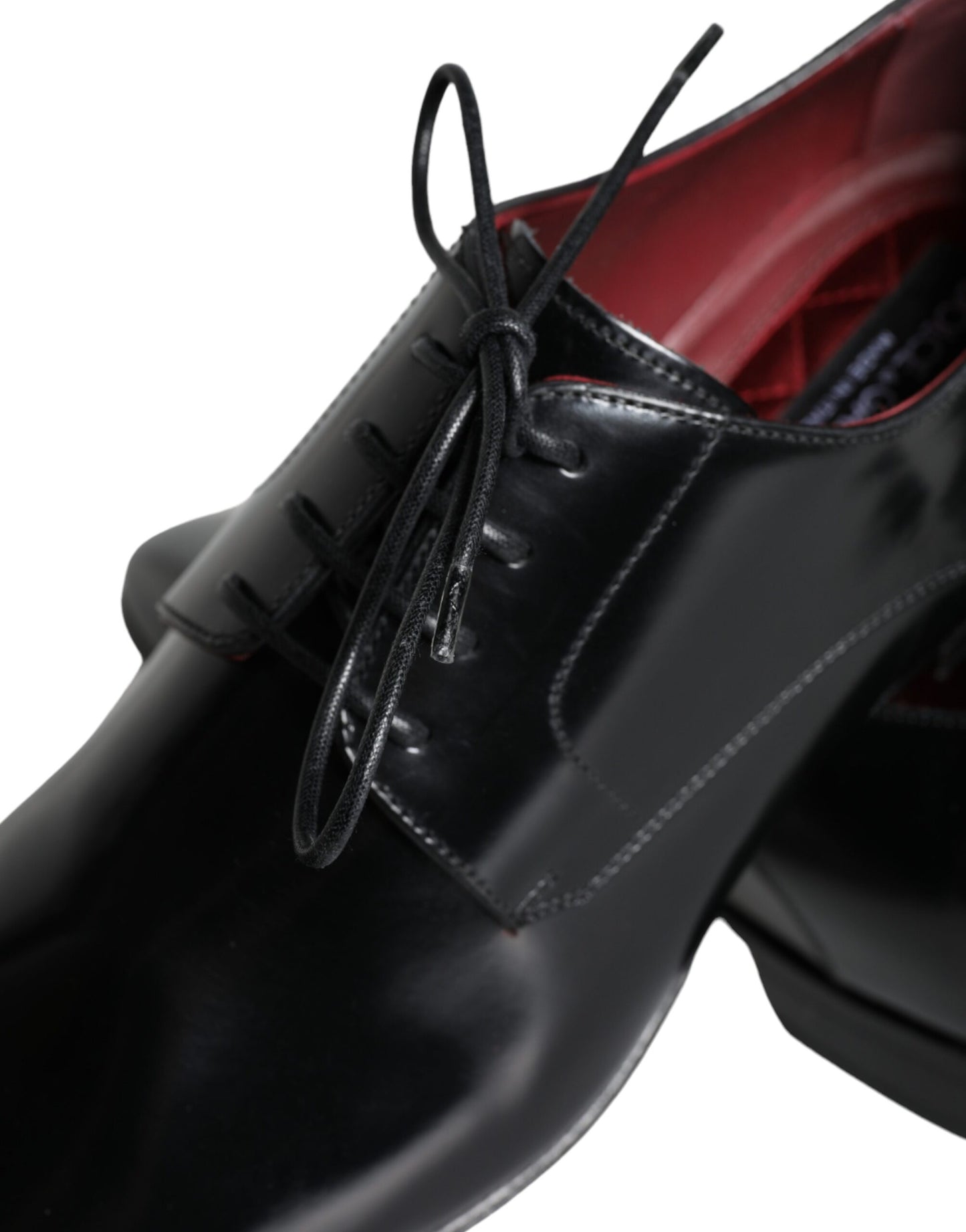 Dolce &amp; Gabbana Black Calfskin Derby Dress Men's Shoes