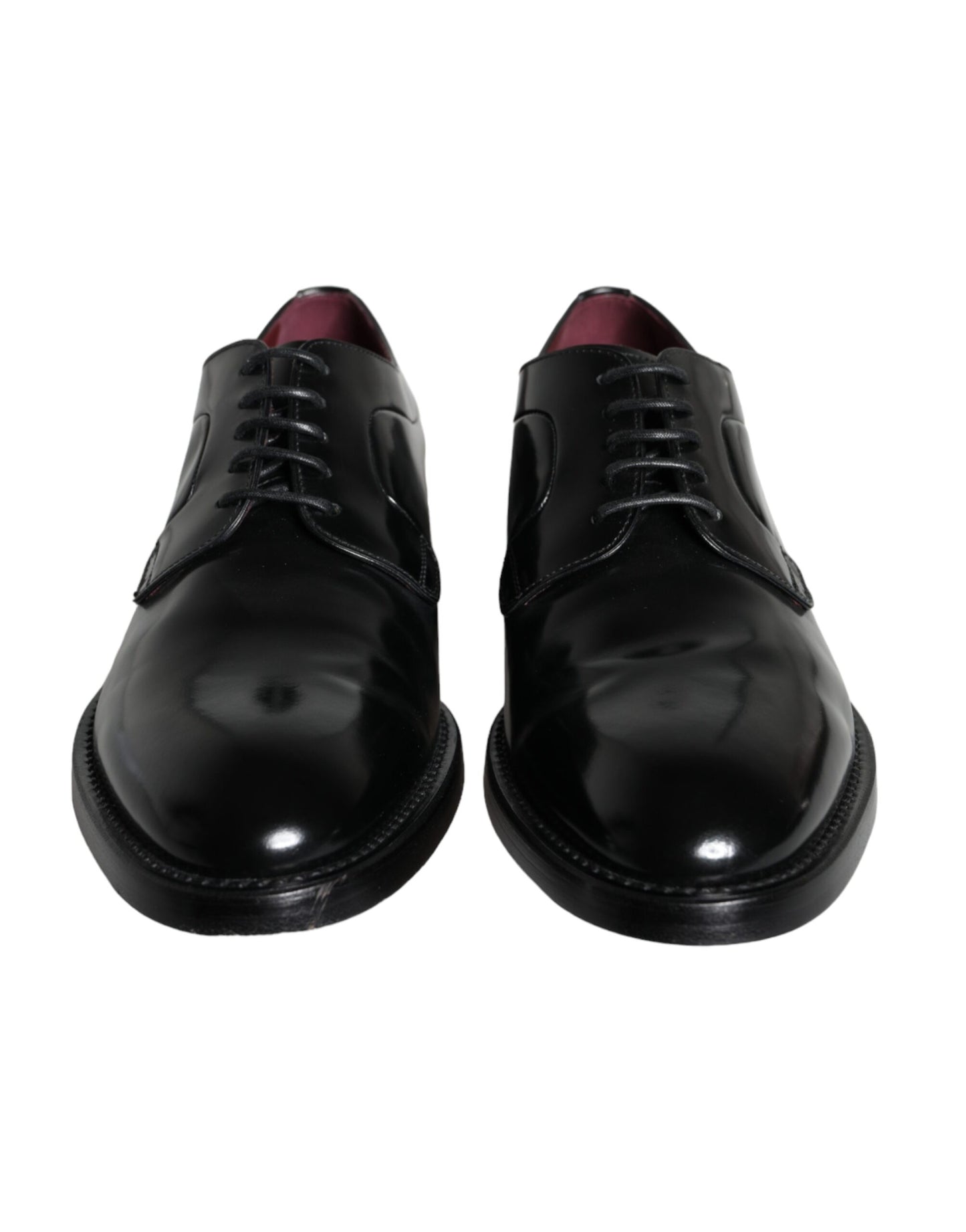 Dolce &amp; Gabbana Black Calfskin Derby Men's Dress Shoes