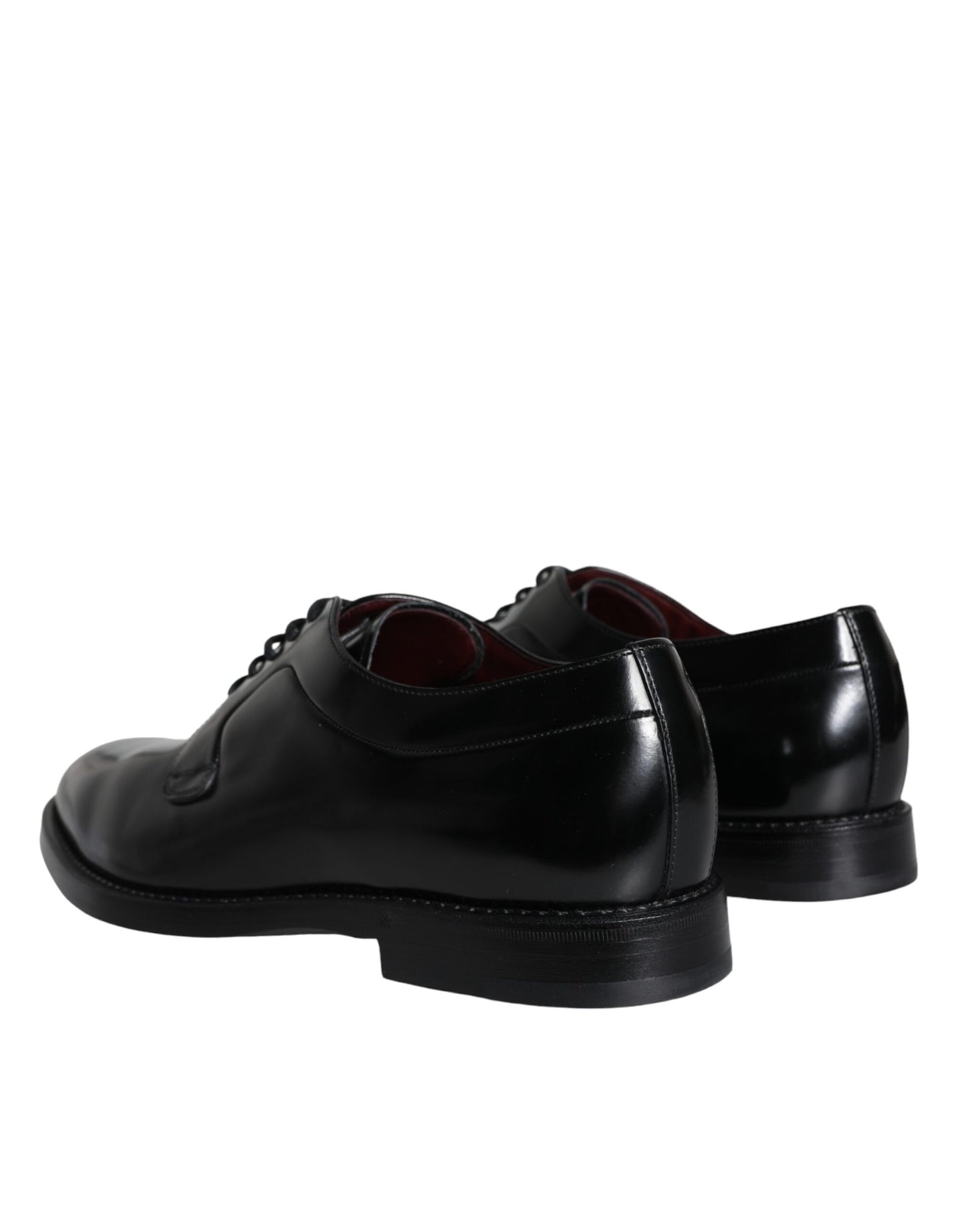 Dolce &amp; Gabbana Black Calfskin Derby Men's Dress Shoes