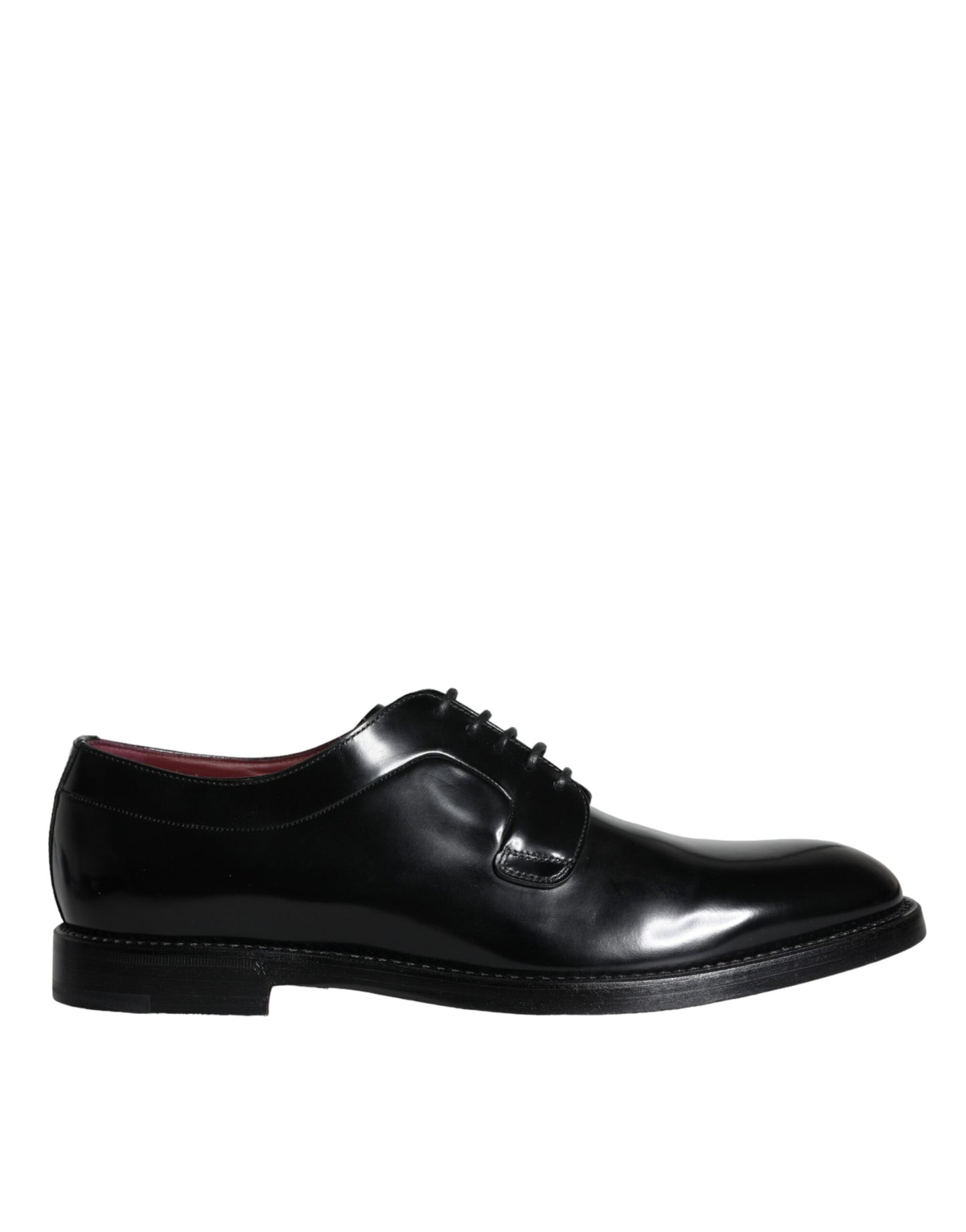 Dolce &amp; Gabbana Black Calfskin Derby Men's Dress Shoes