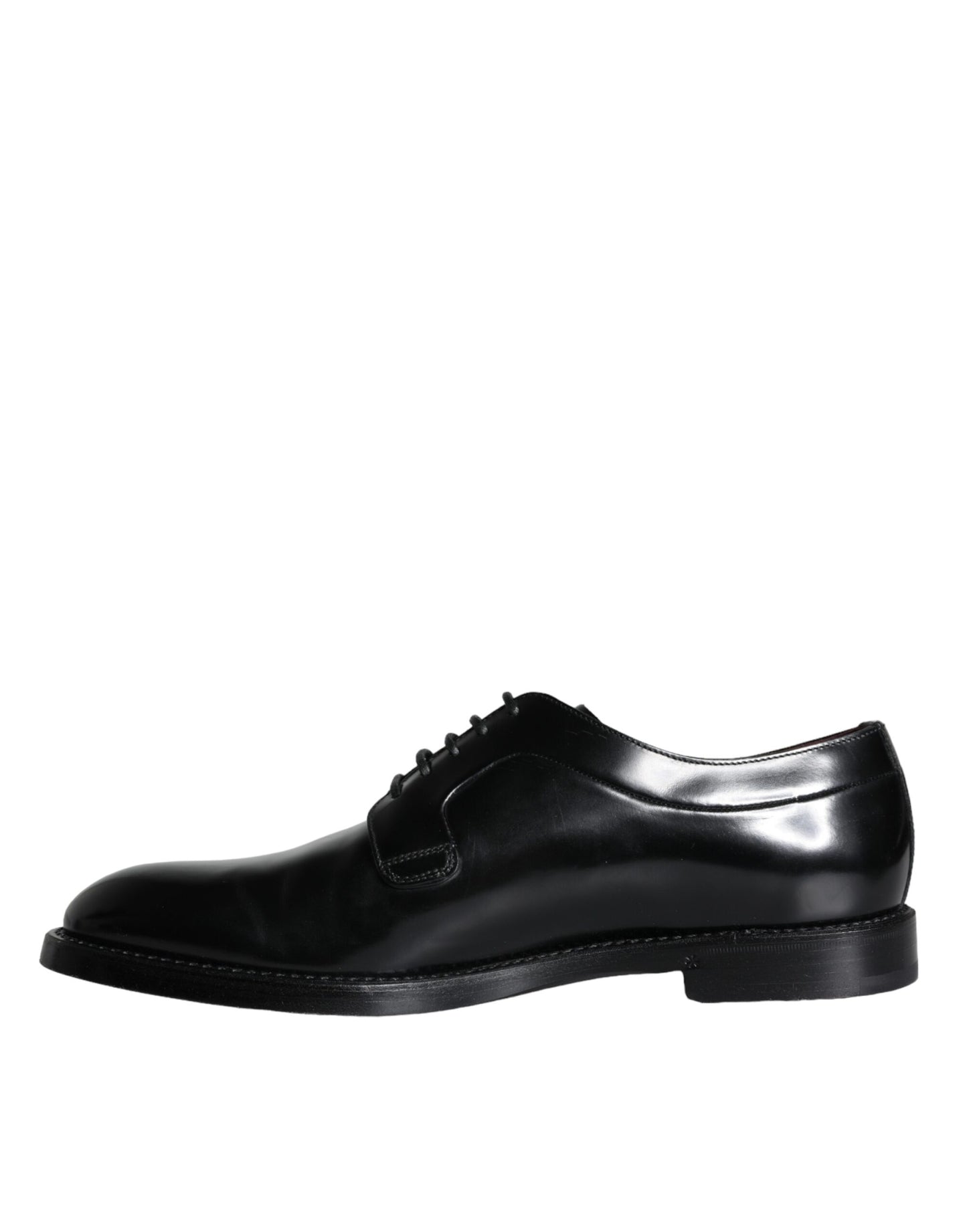 Dolce &amp; Gabbana Black Calfskin Derby Men's Dress Shoes