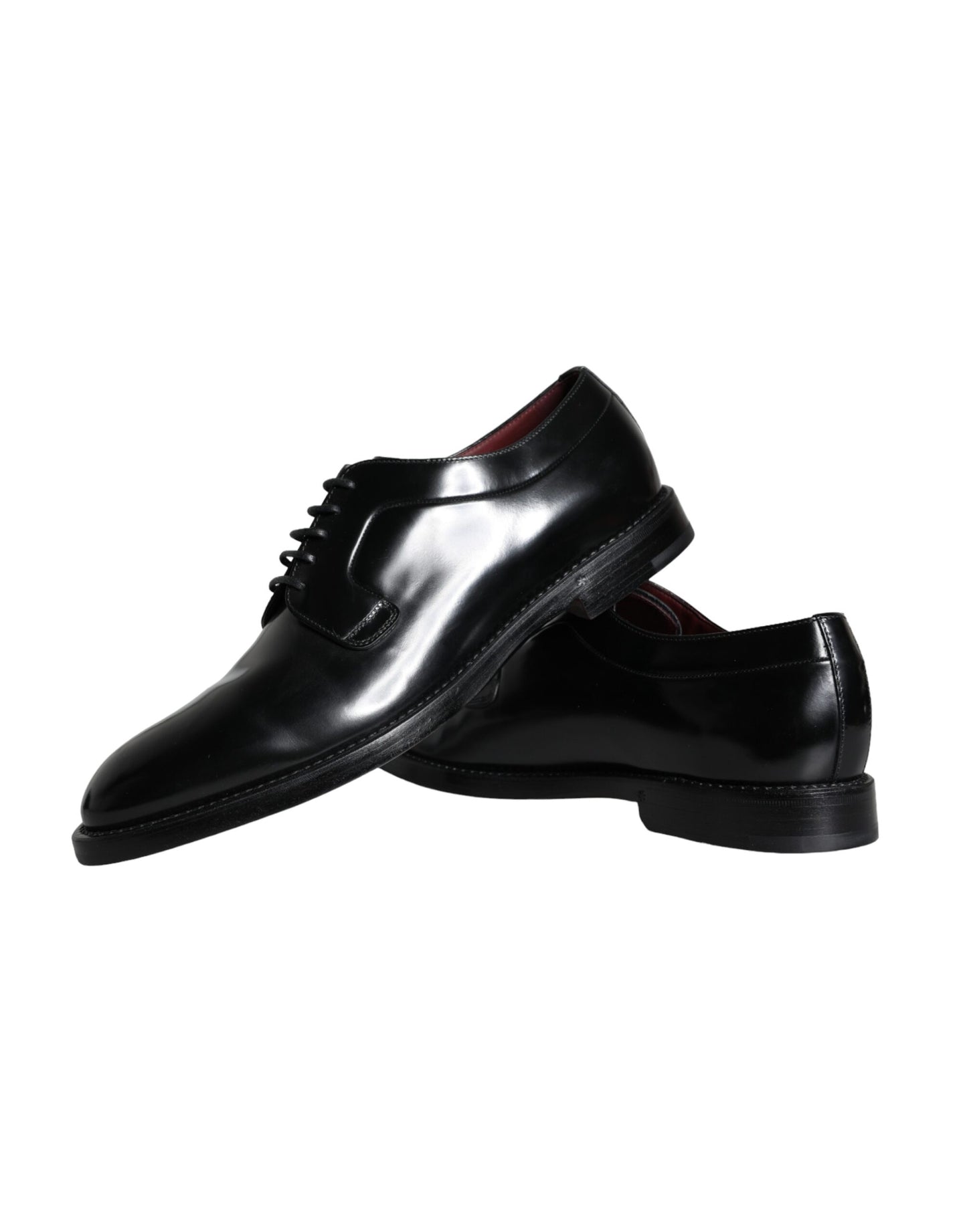 Dolce &amp; Gabbana Black Calfskin Derby Men's Dress Shoes