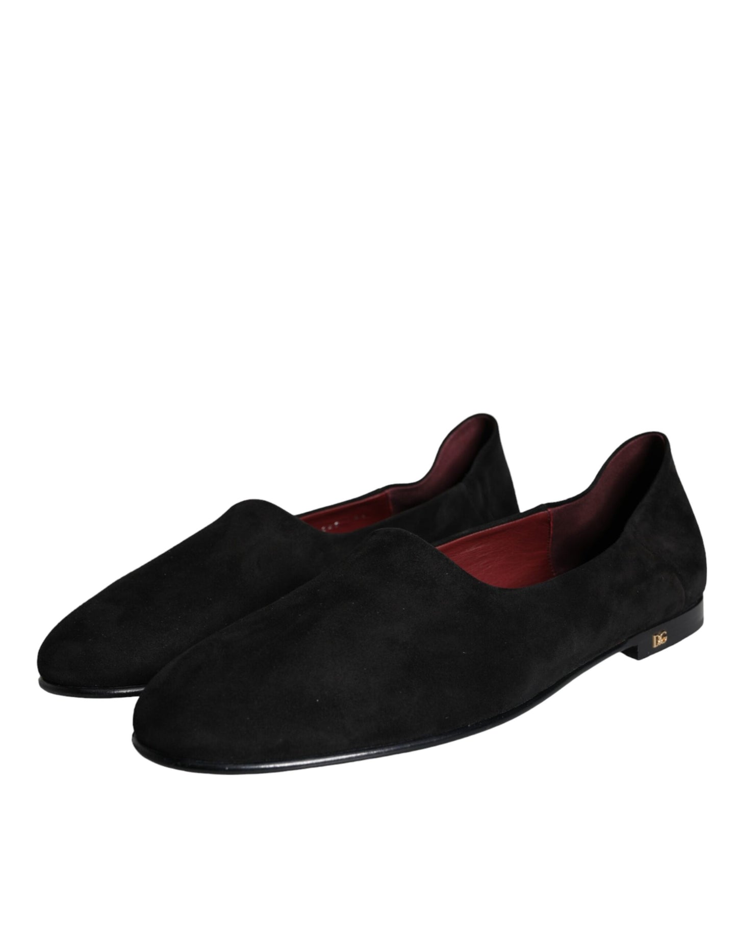 Dolce &amp; Gabbana Black Suede Loafers Formal Slip On Shoes