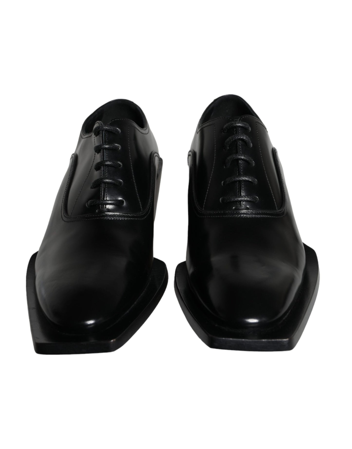 Dolce &amp; Gabbana Black Calfskin Derby Dress Men's Shoes