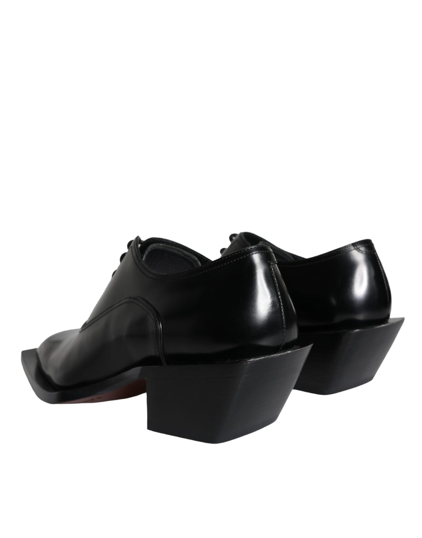 Dolce &amp; Gabbana Black Calfskin Derby Dress Men's Shoes