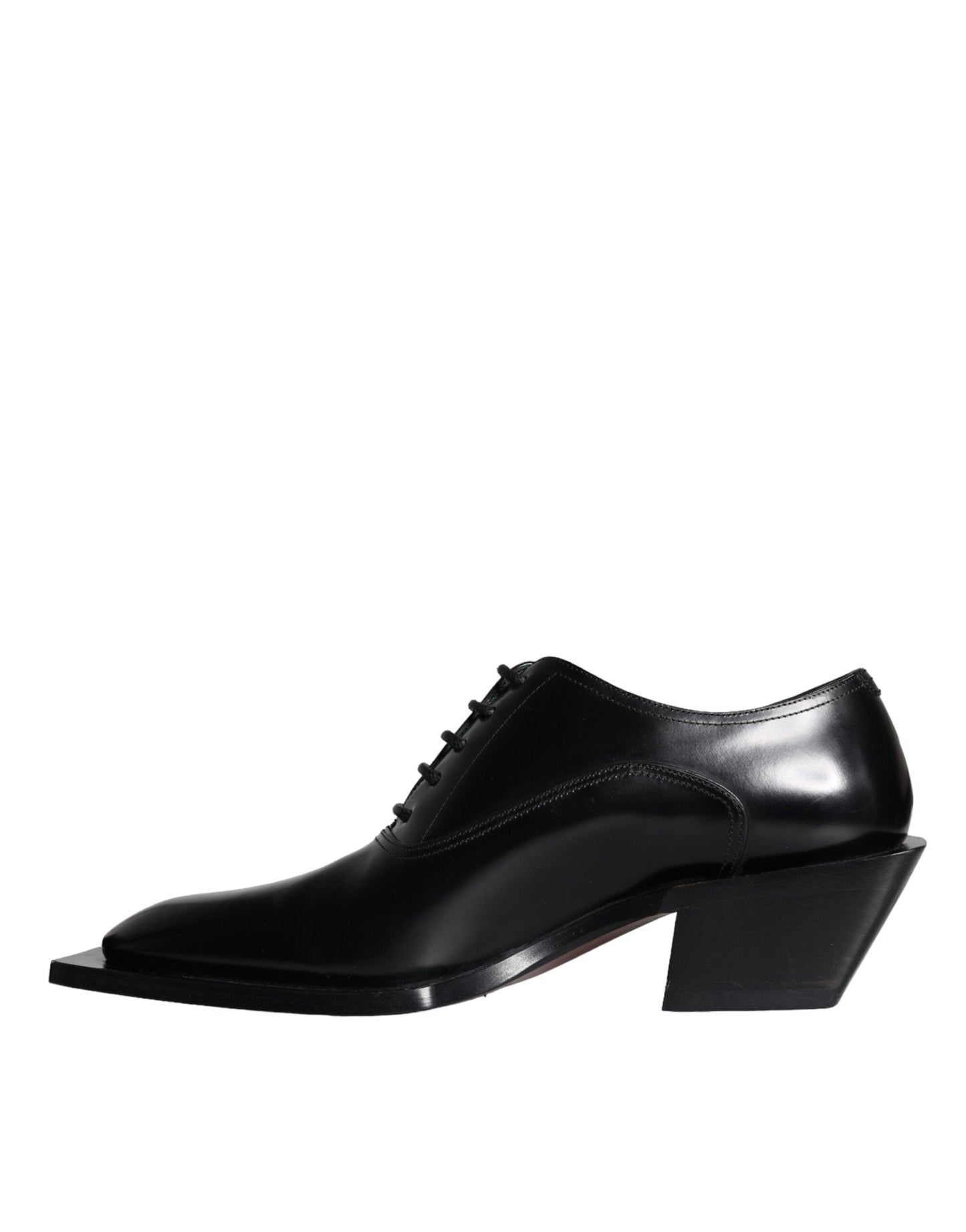 Dolce &amp; Gabbana Black Calfskin Derby Dress Men's Shoes