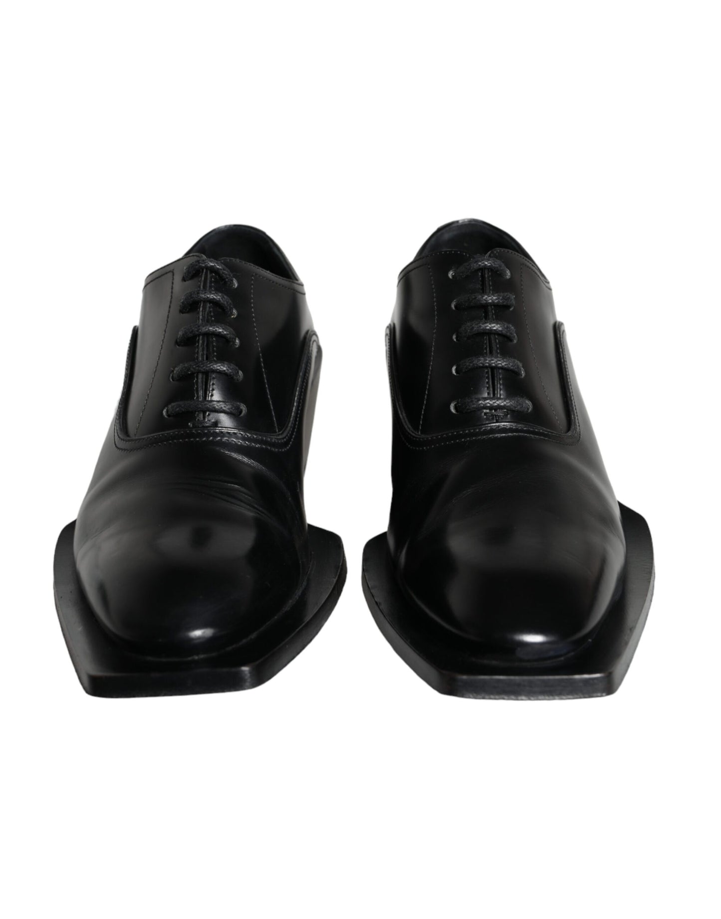 Dolce &amp; Gabbana Black Calfskin Derby Dress Men's Shoes