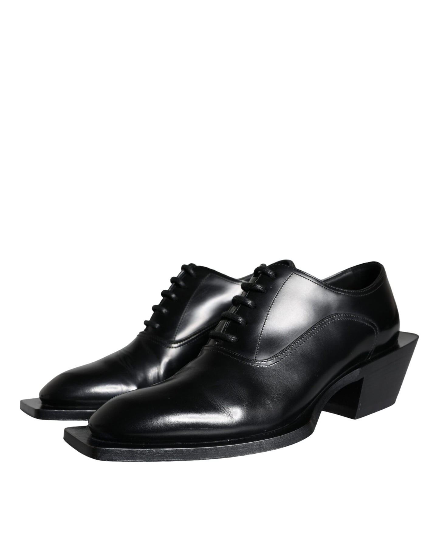 Dolce &amp; Gabbana Black Calfskin Derby Dress Men's Shoes