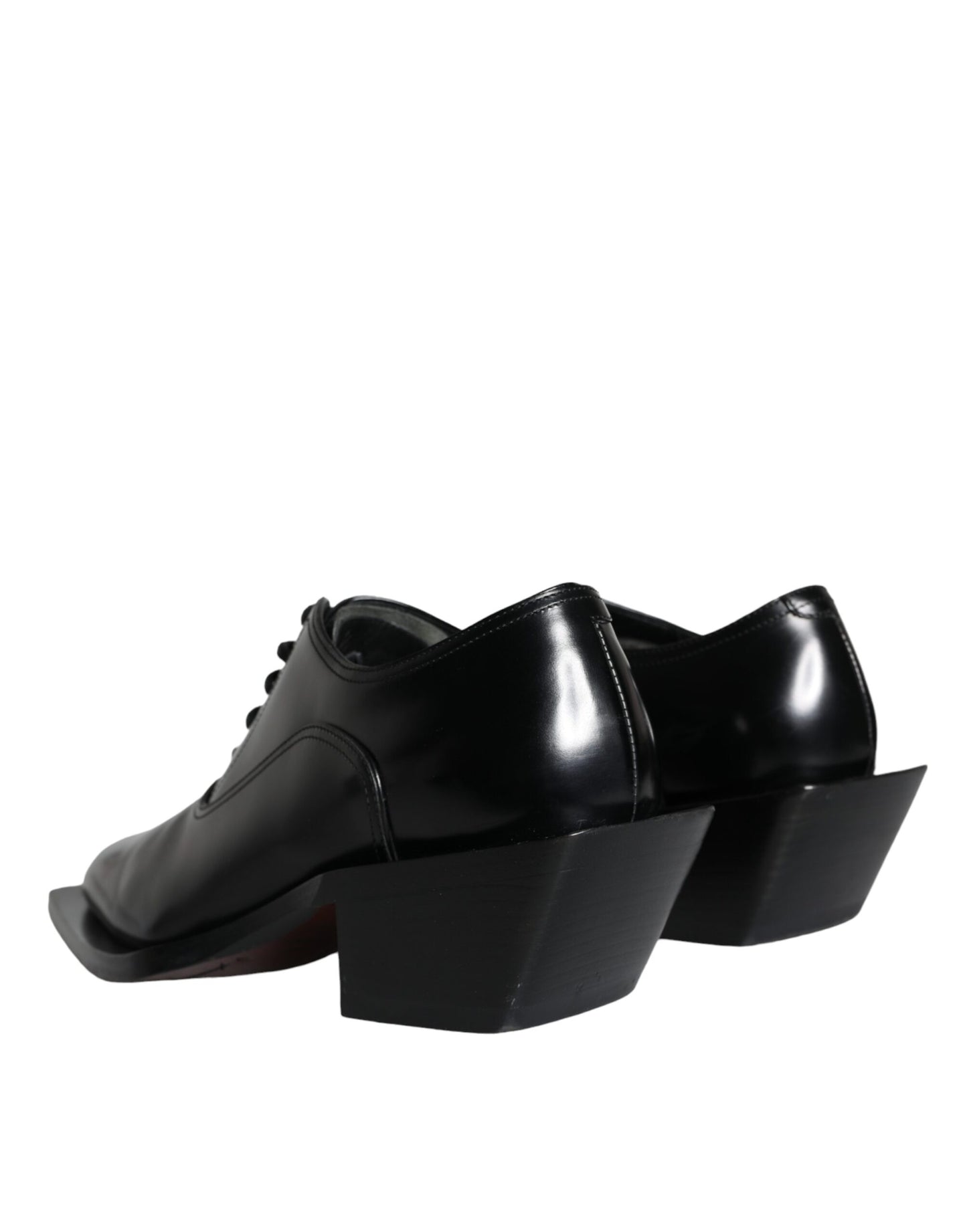 Dolce &amp; Gabbana Black Calfskin Derby Dress Men's Shoes