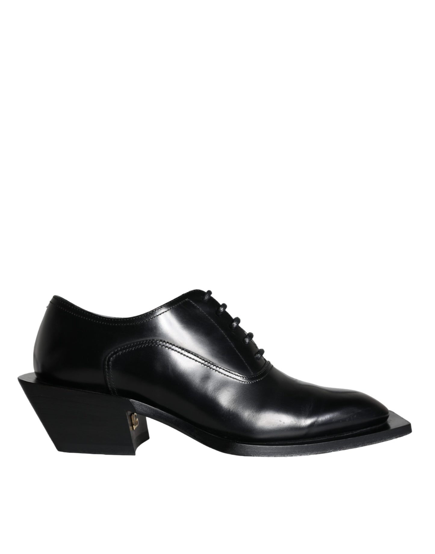 Dolce &amp; Gabbana Black Calfskin Derby Dress Men's Shoes