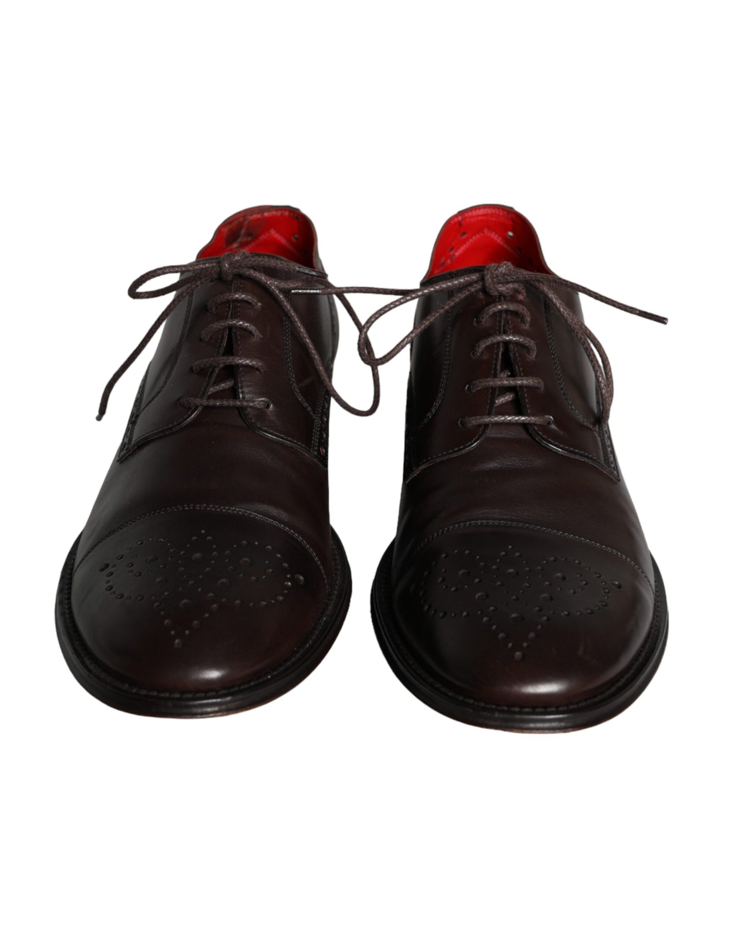 Dolce &amp; Gabbana Brown calf leather lace-up shoes in Oxford look