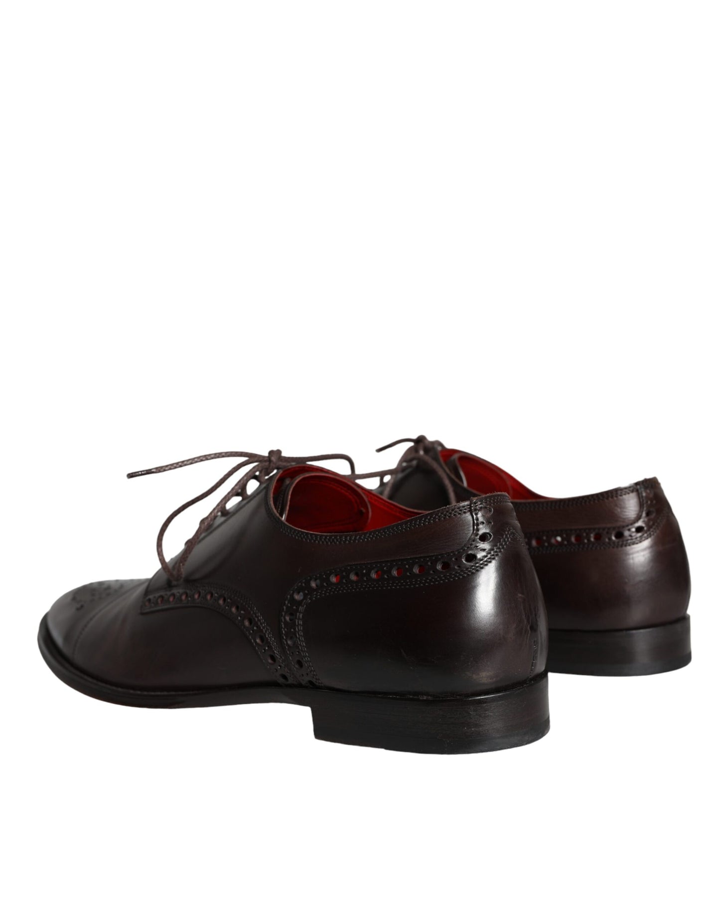 Dolce &amp; Gabbana Brown calf leather lace-up shoes in Oxford look