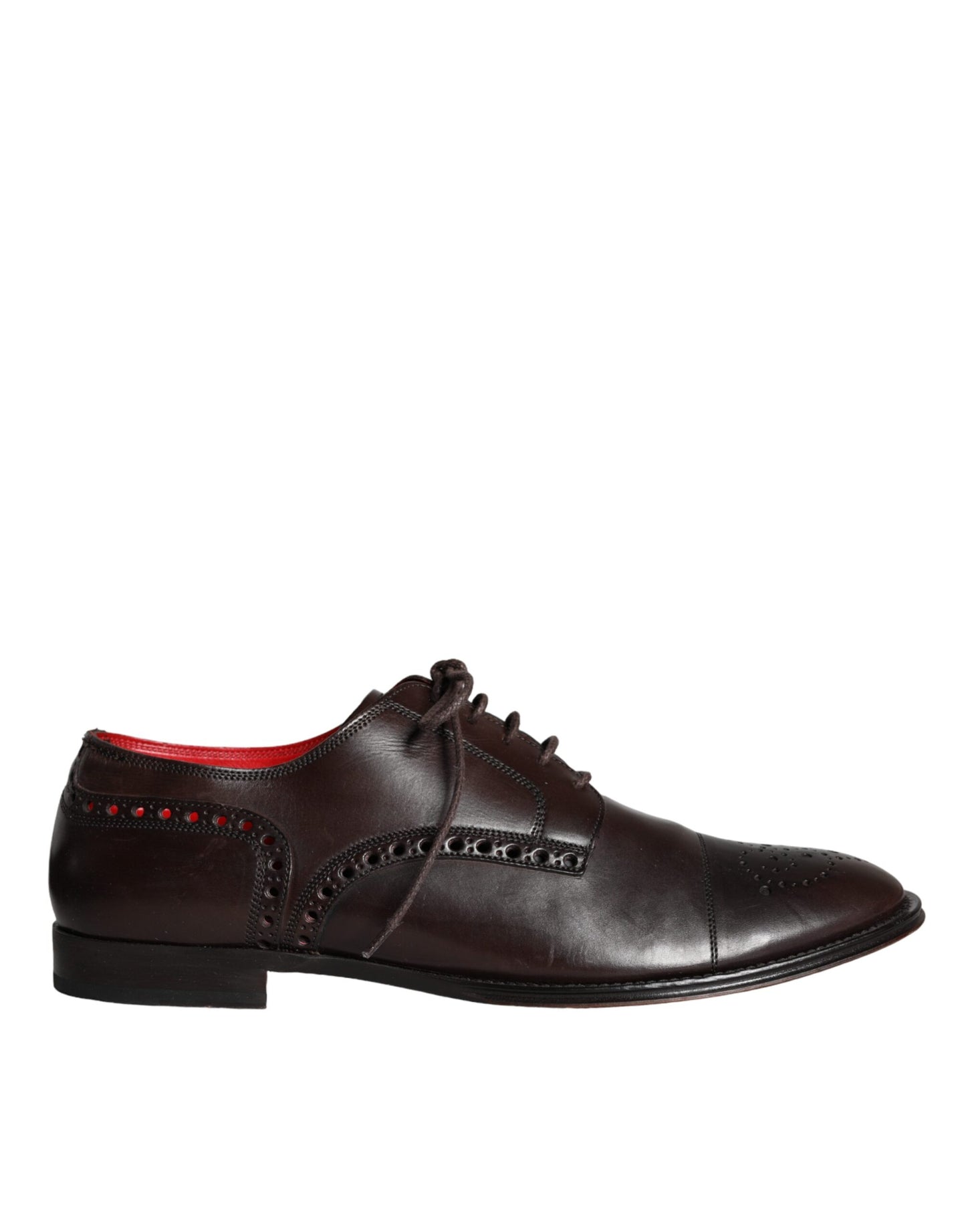 Dolce &amp; Gabbana Brown calf leather lace-up shoes in Oxford look