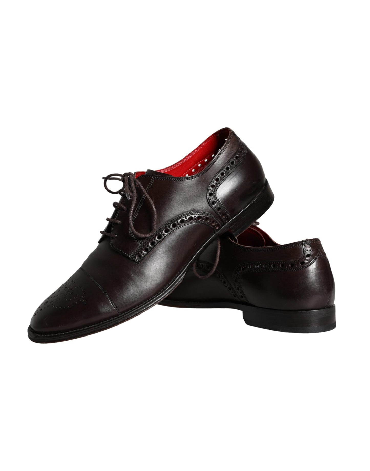 Dolce &amp; Gabbana Brown calf leather lace-up shoes in Oxford look