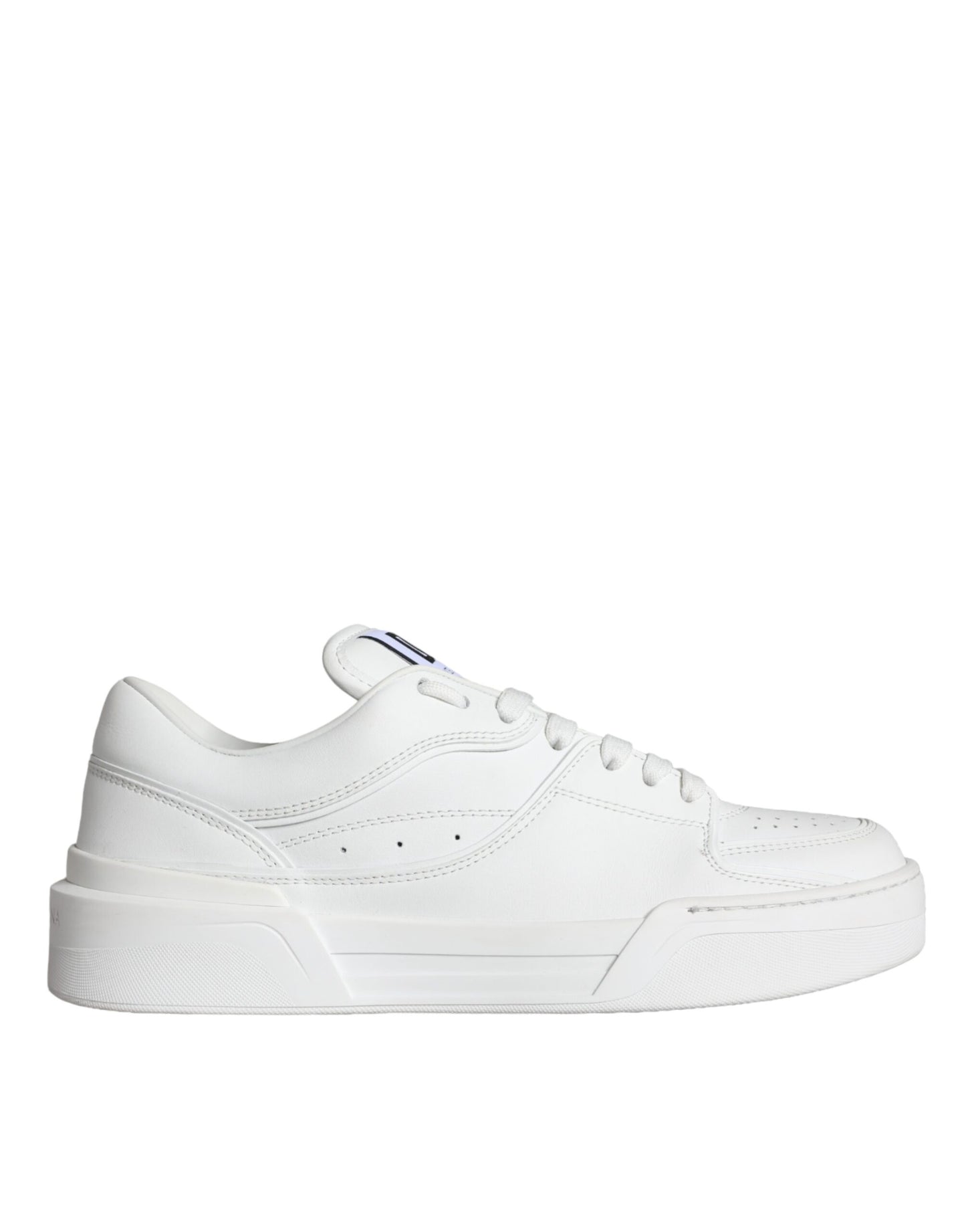 Dolce &amp; Gabbana White Miami Leather Low Top Sneakers Shoes