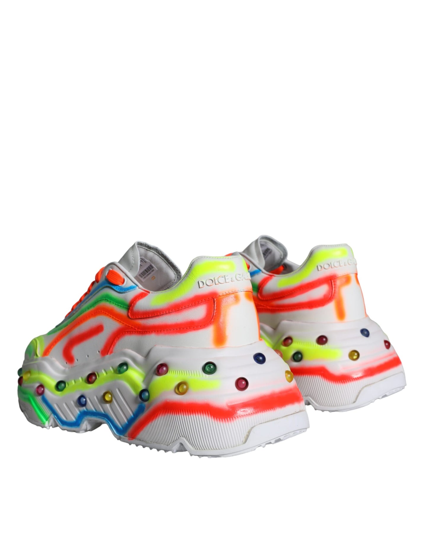 Dolce &amp; Gabbana Multicolor Daymaster LED illuminated sneaker shoes