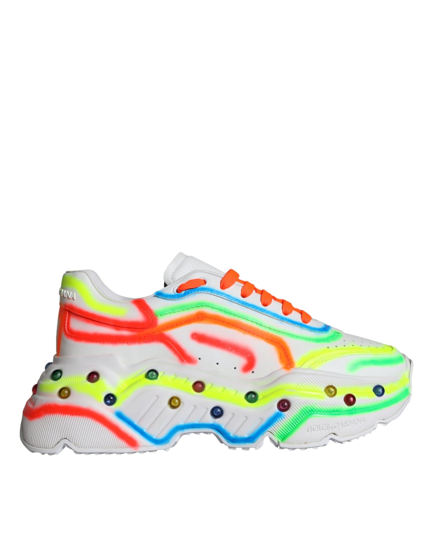 Dolce &amp; Gabbana Multicolor Daymaster LED illuminated sneaker shoes