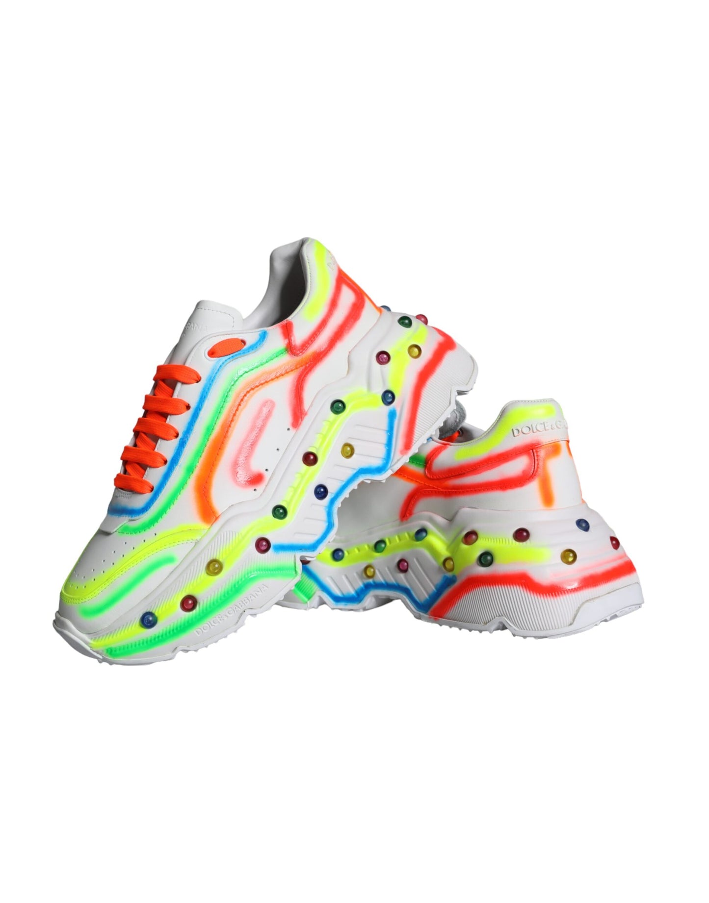 Dolce &amp; Gabbana Multicolor Daymaster LED illuminated sneaker shoes