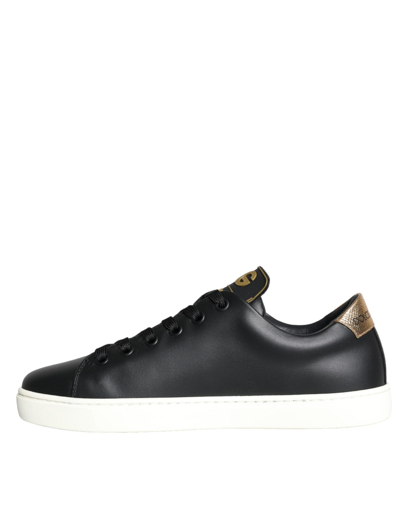 Dolce &amp; Gabbana Black Portofino Sacred Heart Sneakers Shoes