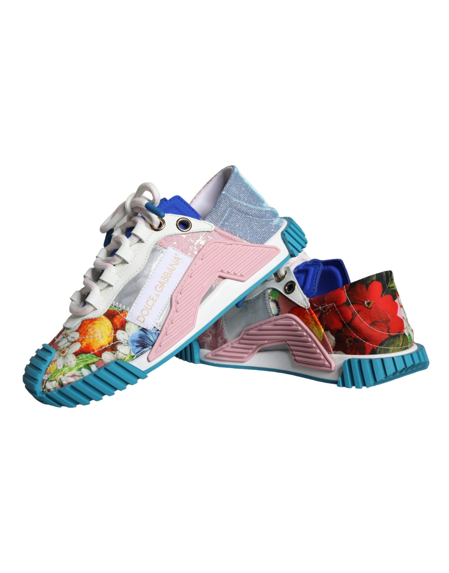 Dolce &amp; Gabbana Multicolor Patchwork NS1 Low Top Sneaker Shoes