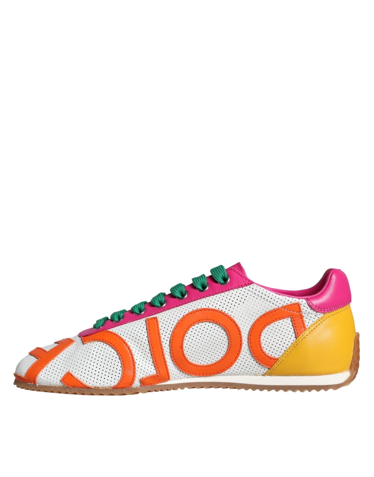 Dolce &amp; Gabbana Multicolor Leather Logo Casual Sneakers Shoes