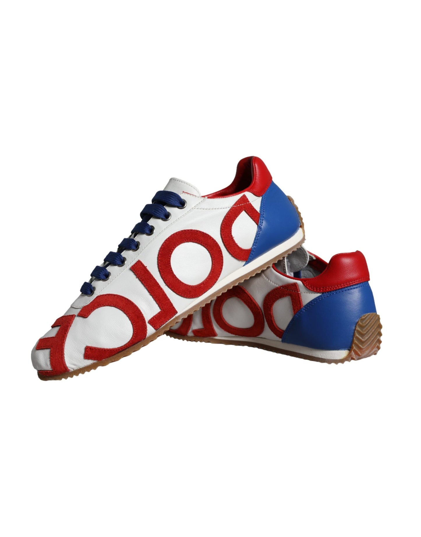 Dolce &amp; Gabbana Multicolor Leather Logo Casual Sneakers Shoes