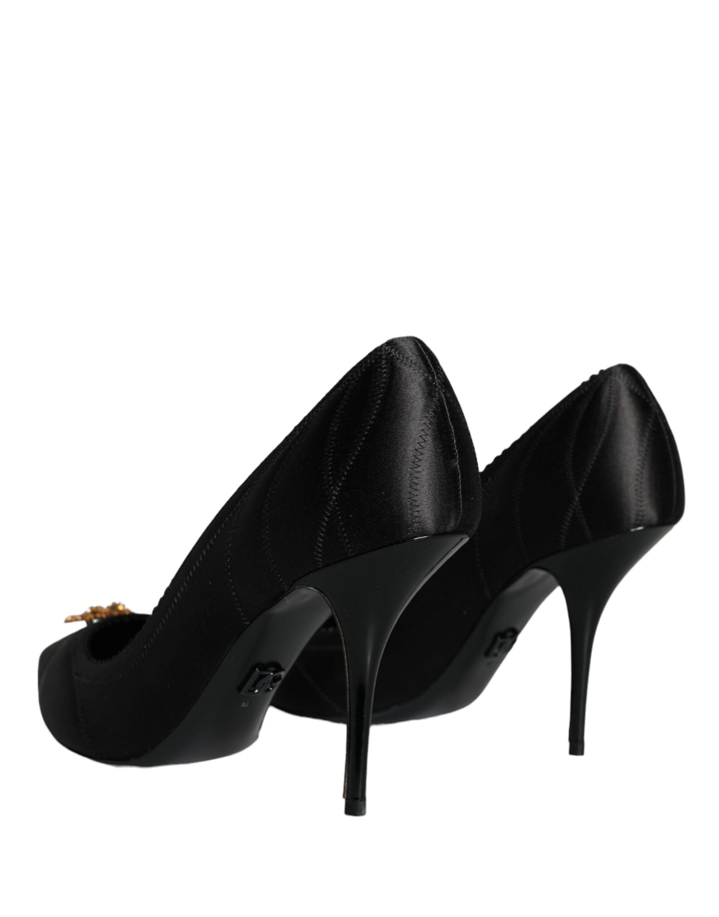 Dolce &amp; Gabbana Black Heart DEVOTION Heels Pumps Shoes