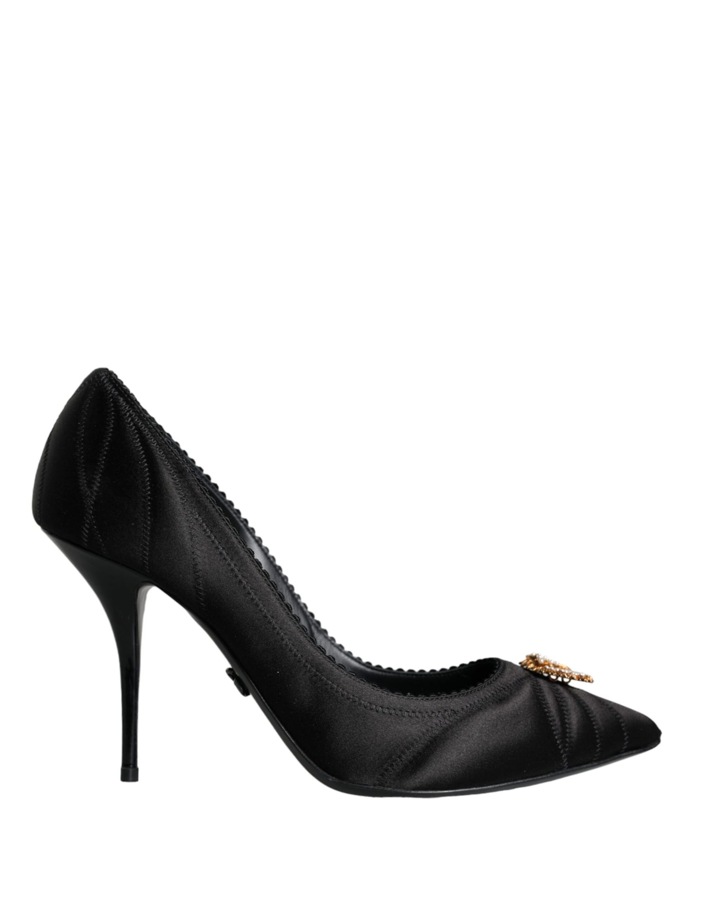 Dolce &amp; Gabbana Black Heart DEVOTION Heels Pumps Shoes