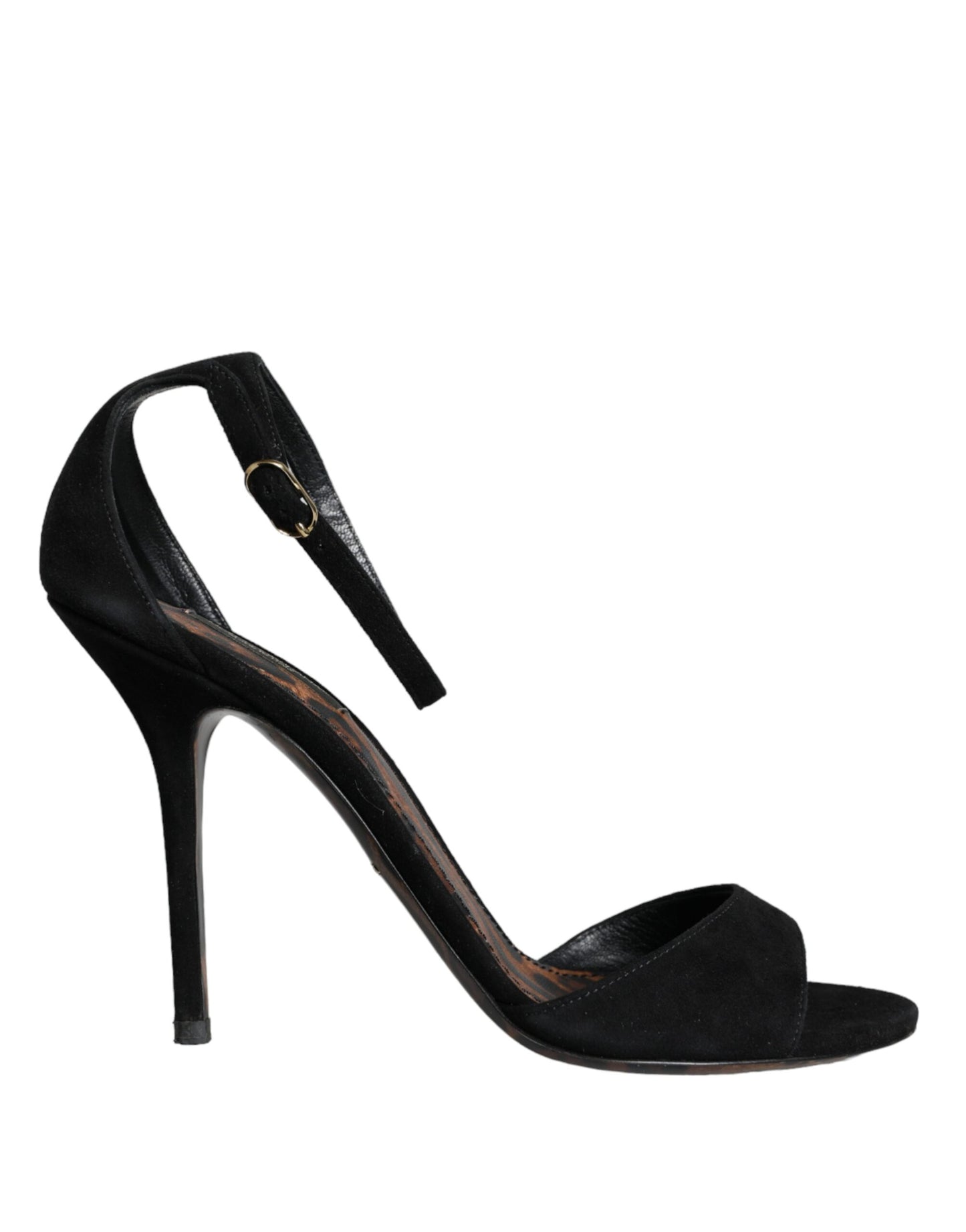 Dolce &amp; Gabbana Black KEIRA Heels Strappy Sandals Shoes