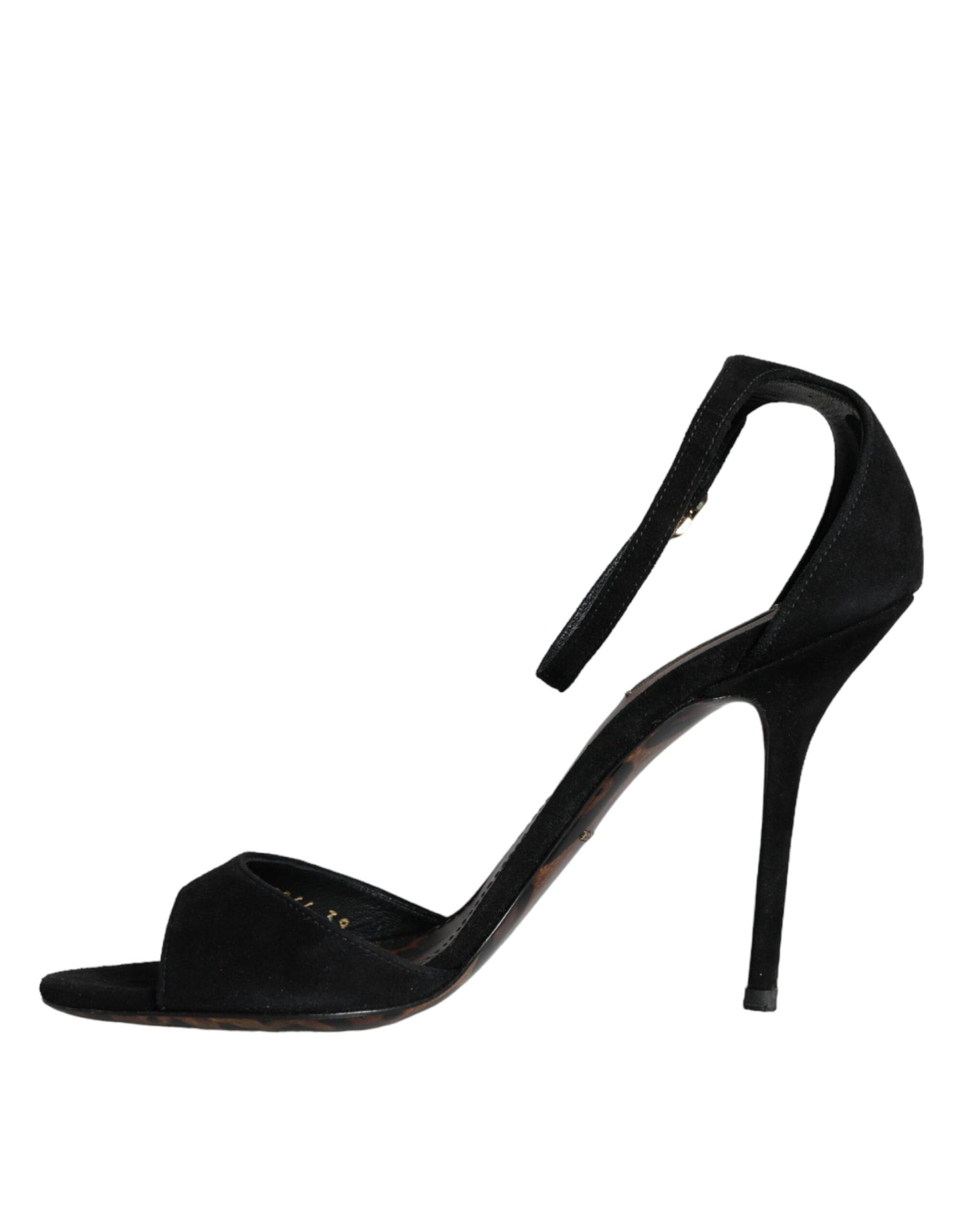 Dolce &amp; Gabbana Black KEIRA Heels Strappy Sandals Shoes