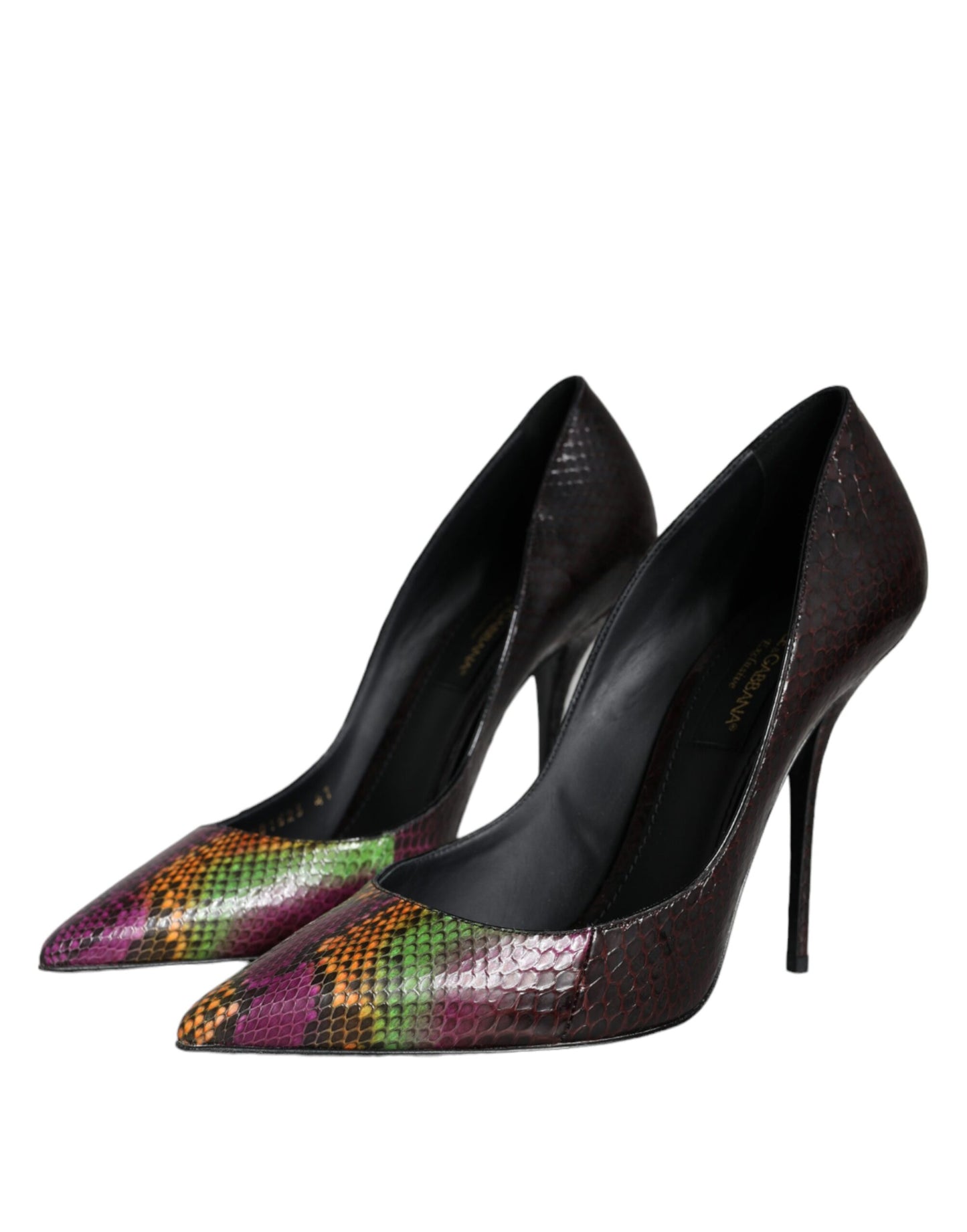 Dolce & Gabbana Multicolor Exotische Leder Absätze Pumps Schuhe