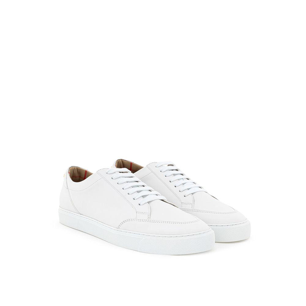 Burberry White Leather Sneakers