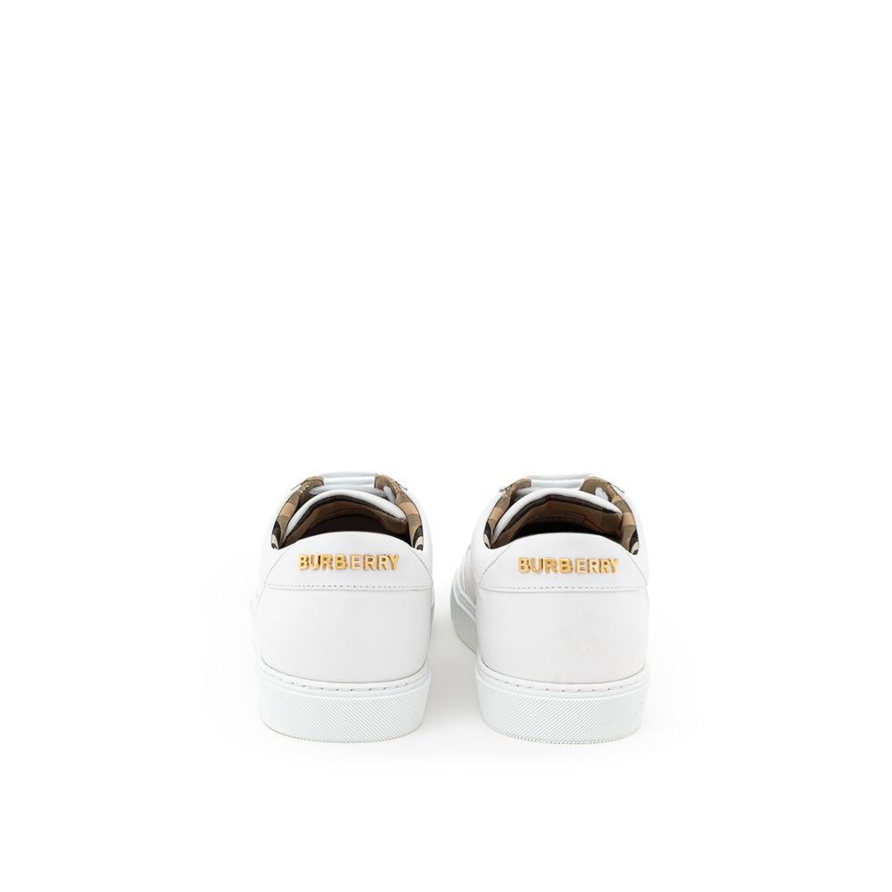 Burberry White Leather Sneakers