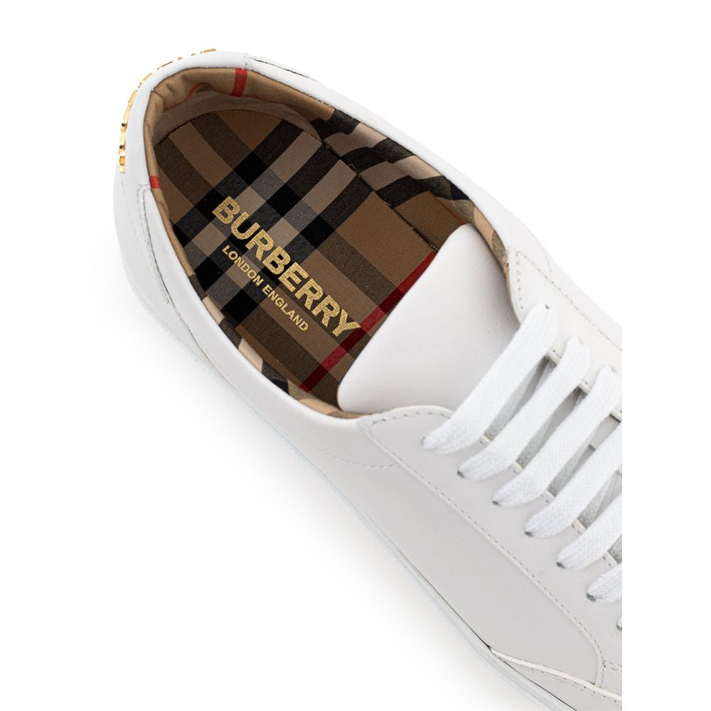 Burberry White Leather Sneakers