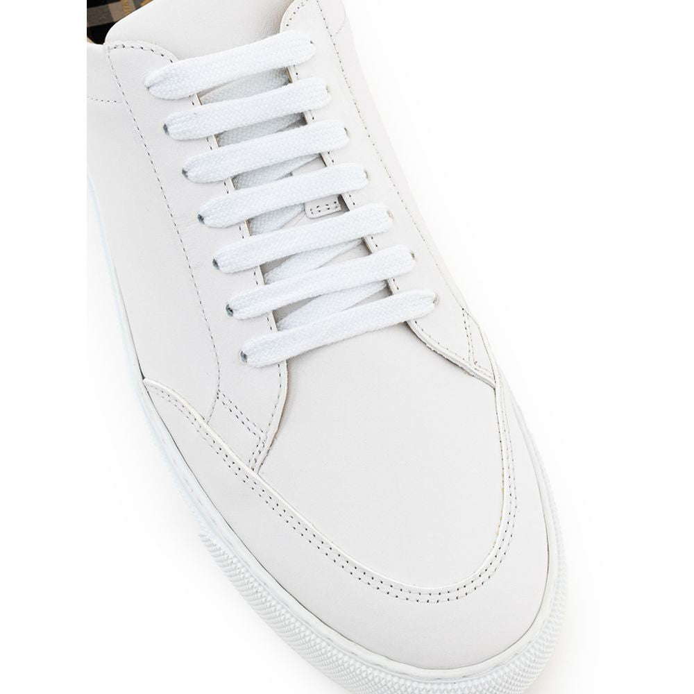 Burberry White Leather Sneakers