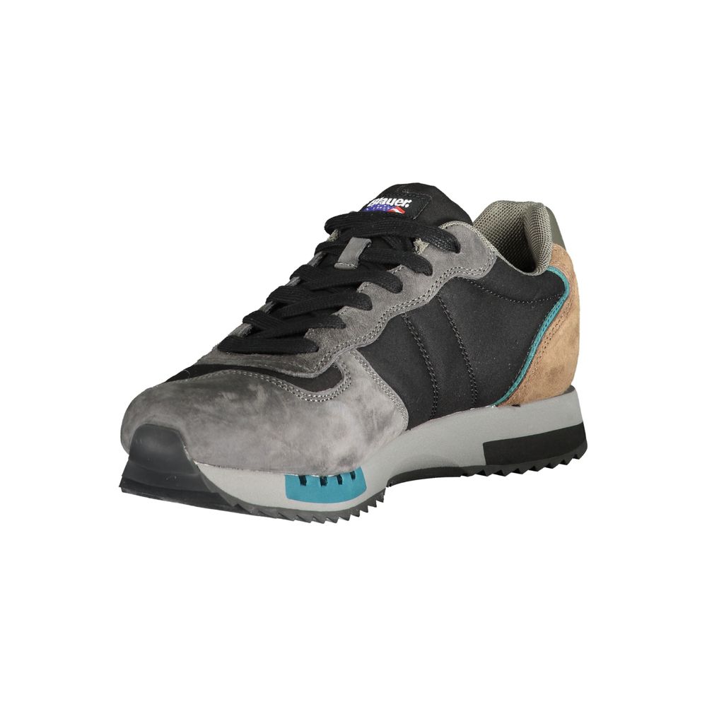 Blue Gray Polyester Sneaker