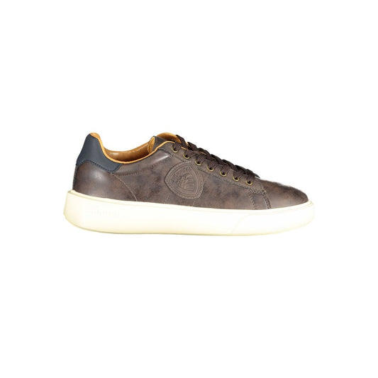 Blue Brown Polyester Sneaker