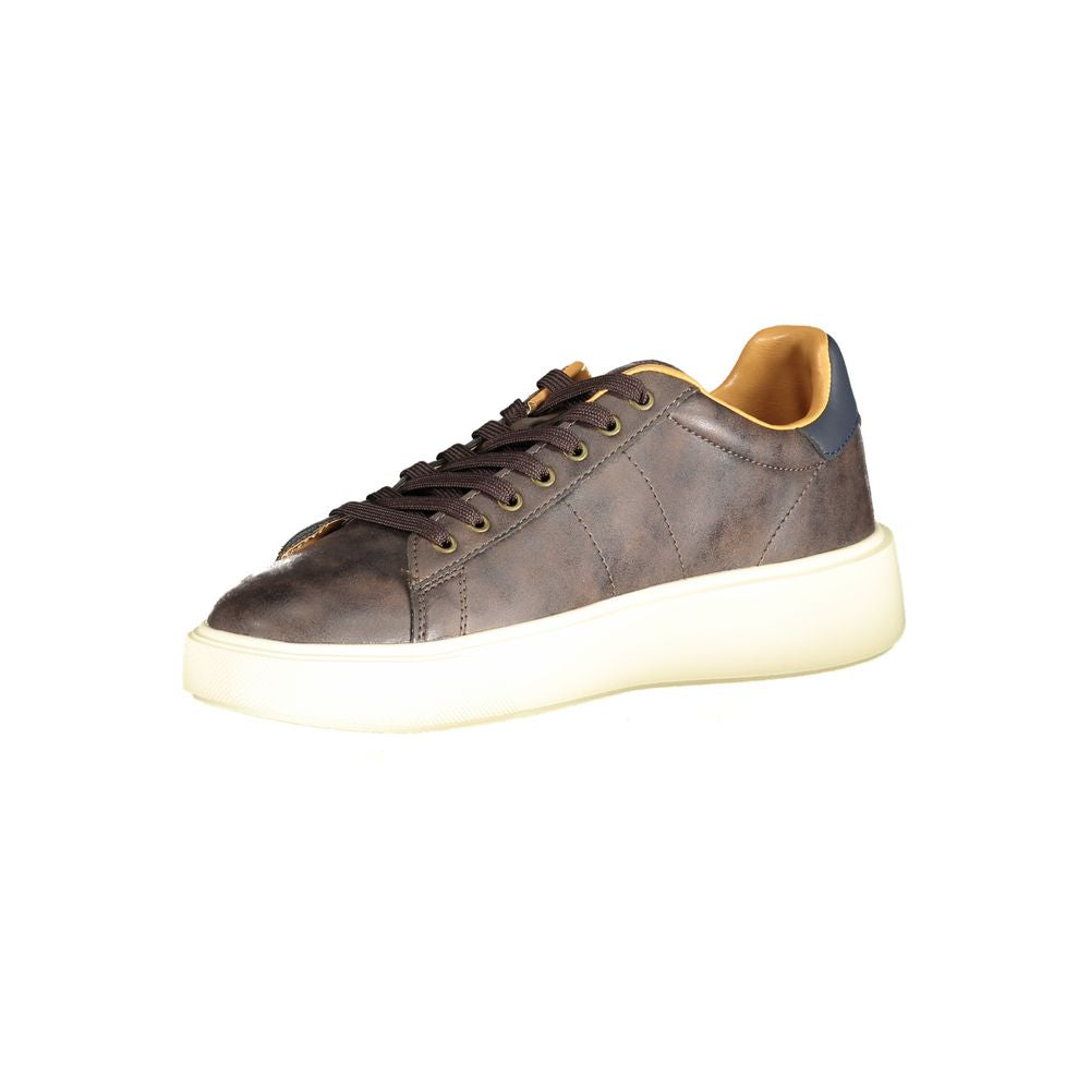 Blue Brown Polyester Sneaker