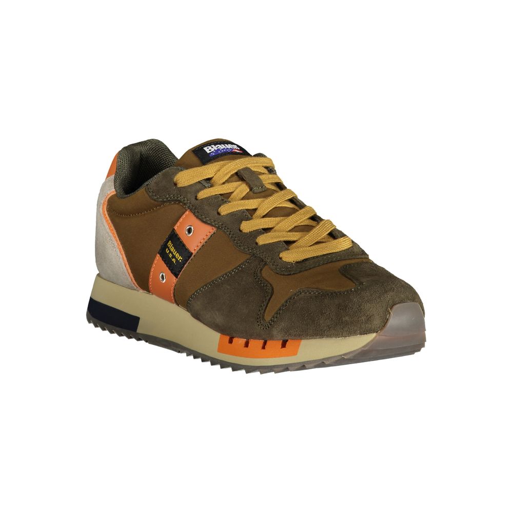 Blue Brown Polyester Sneaker