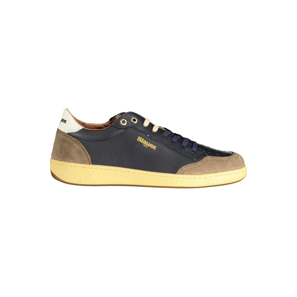 Blue Brown Polyester Sneaker