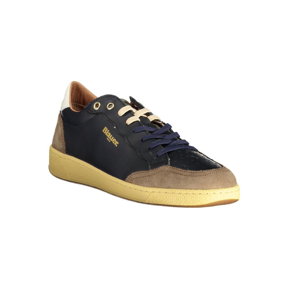 Blue Brown Polyester Sneaker