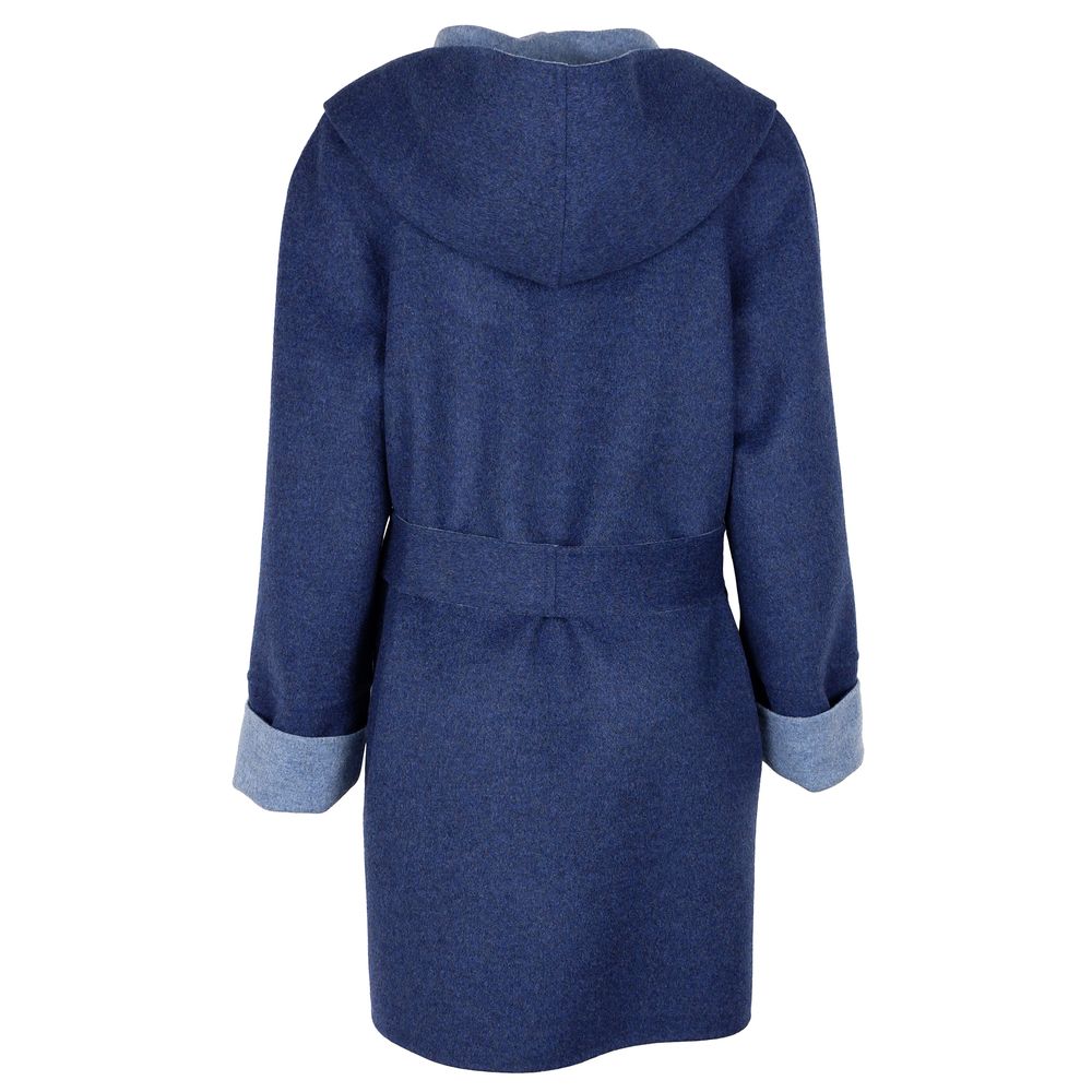 Made in Italy Blue Wool Virgin Jackets &amp; Coats