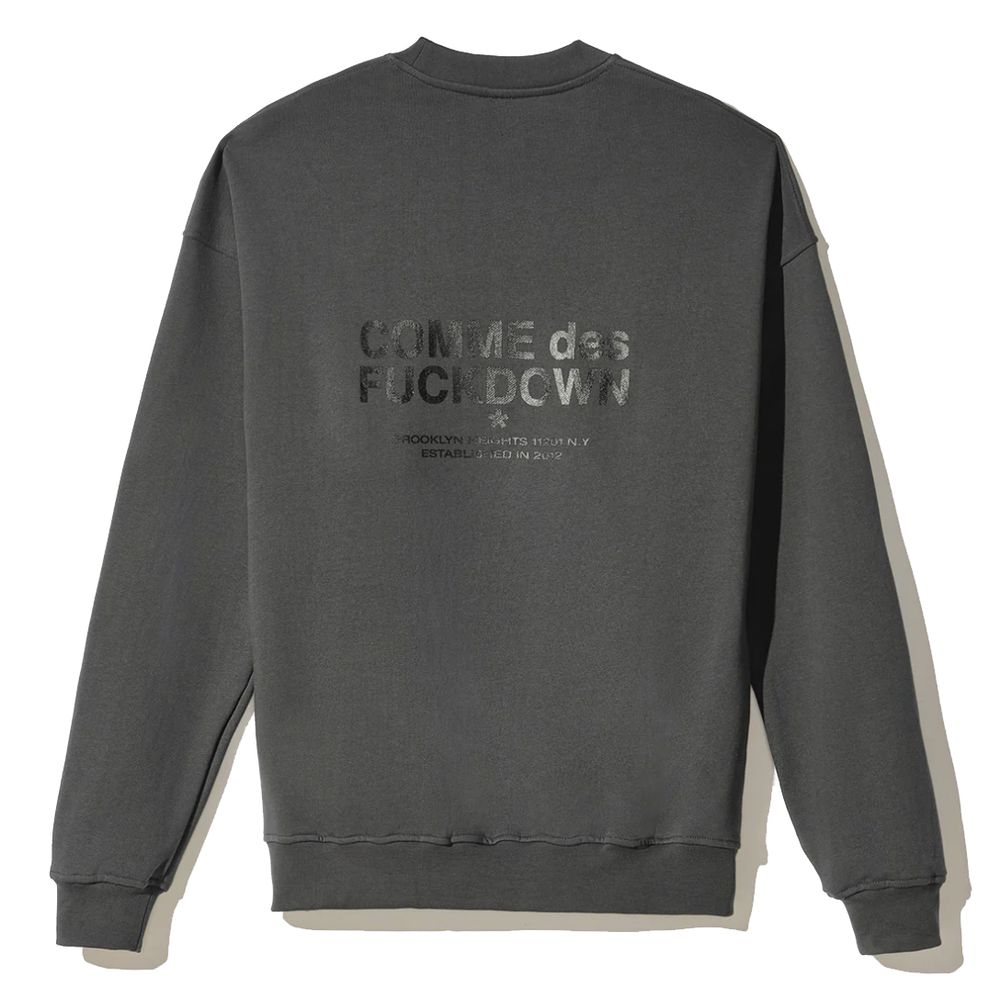 Comme Des Fuckdown Grey Cotton Sweater