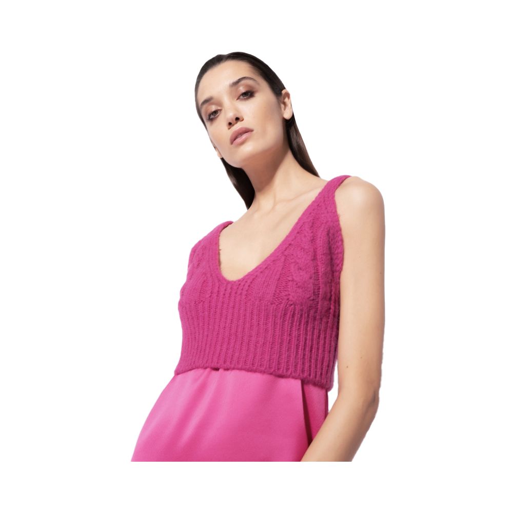 PINKO Fuchsia polyester dress